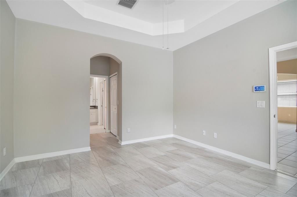 Primary Bedroom with tray ceiling