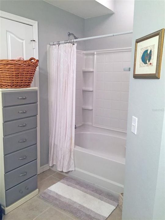 Large soaker tub shower combo