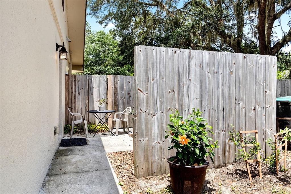 Private Patio.