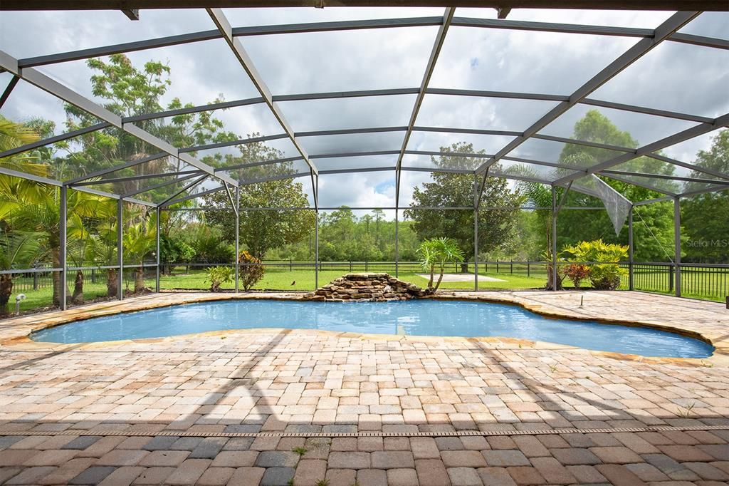 Spacious Screened Pool with Brick Paver Deck