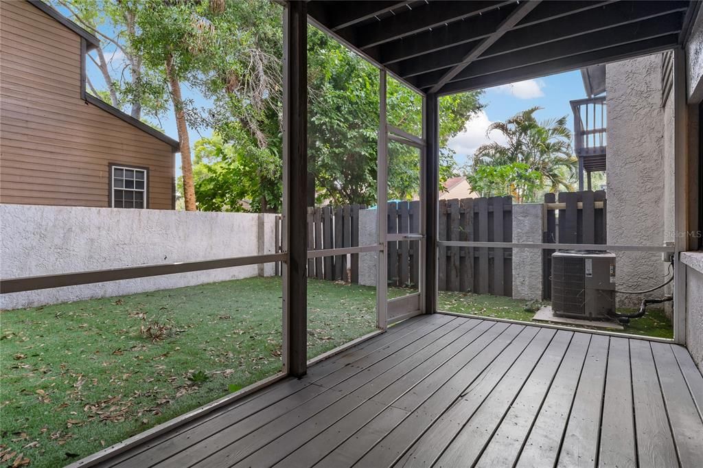 SCREENED IN DOWNSTAIRS PATIO!