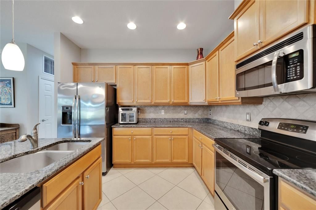 Stainless appliances and lots of counter space