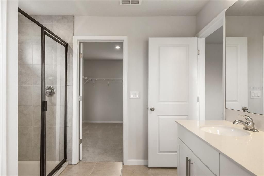 View of the Extra spacious Owner's closet just off of the Owner's Bathroom and Bedroom.