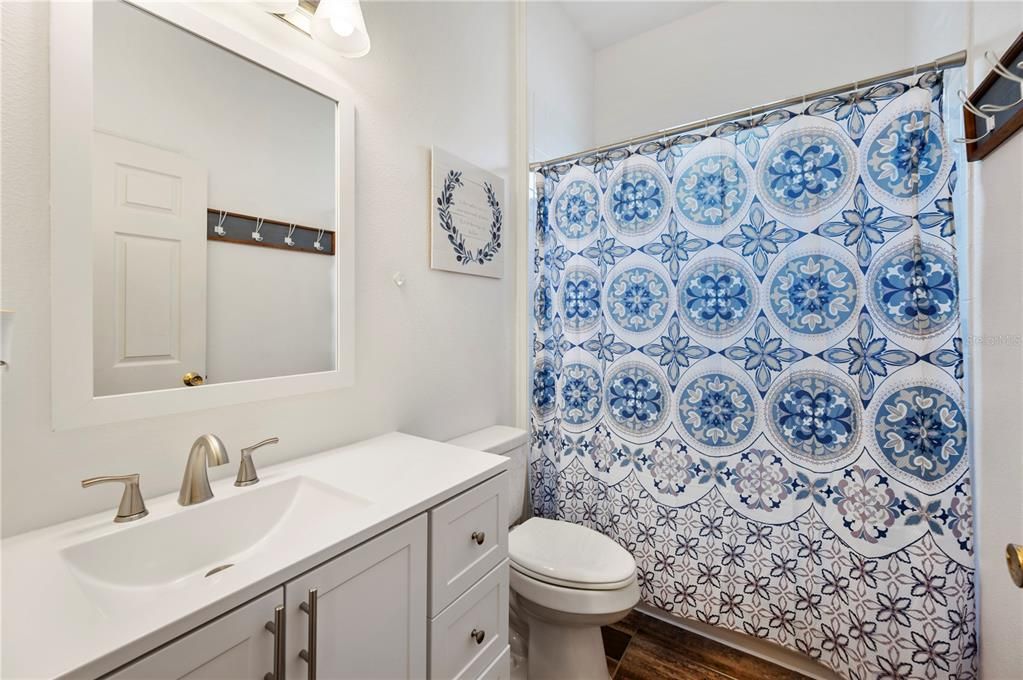 Secondary Bath updated with Shower Tub