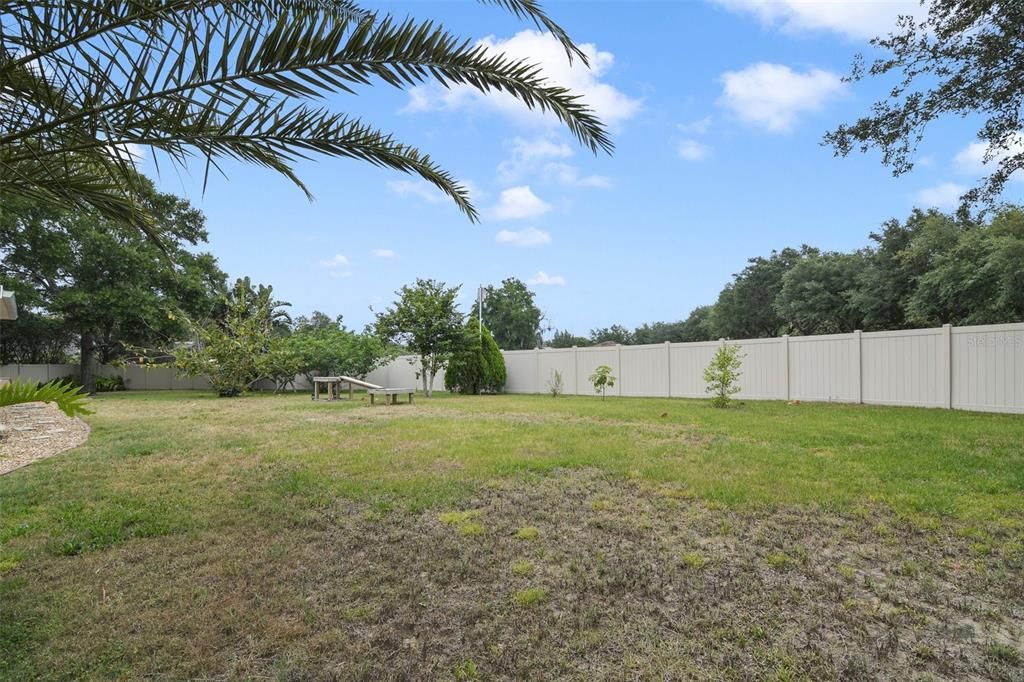 FENCED BACKYARD.