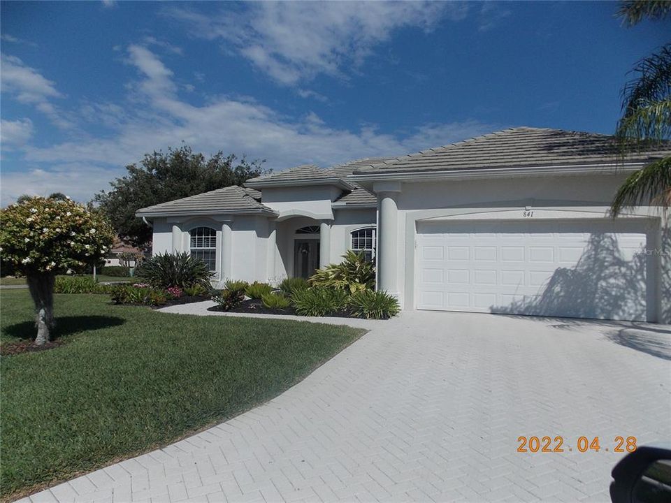 DRIVEWAY AND SIDEWALK TO HOUSE ARE DONE IN PAVER BLOCKS