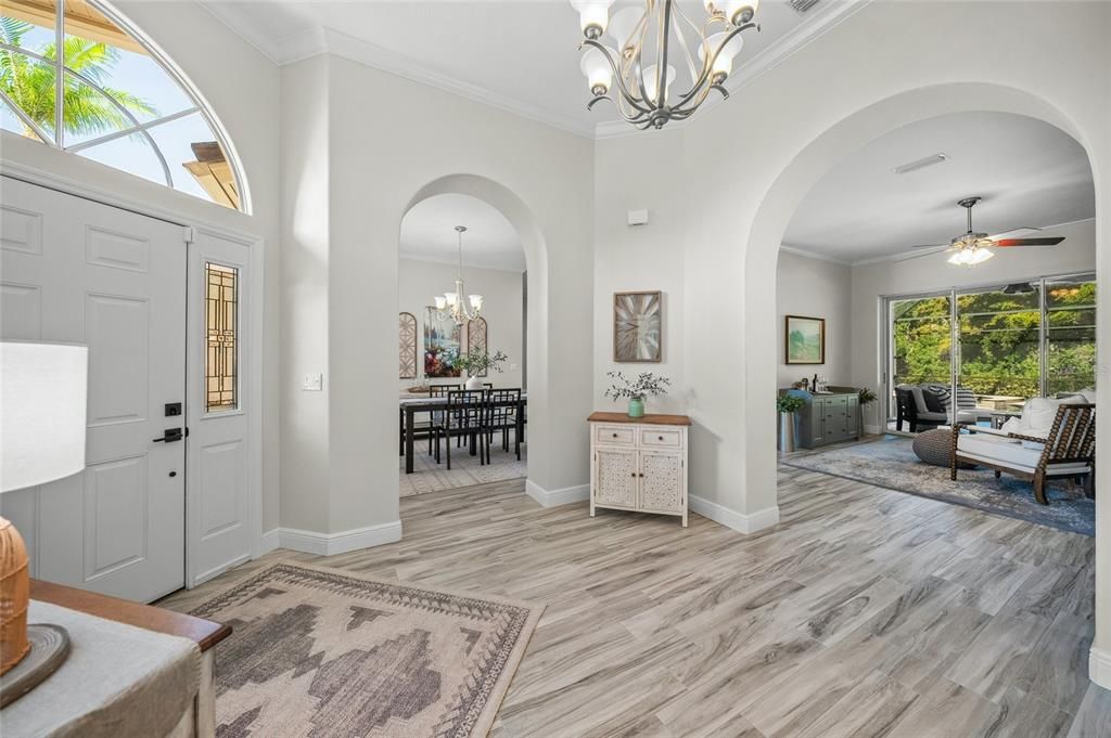 Foyer with architectural details