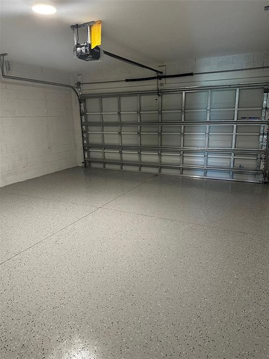 Garage with epoxy coating