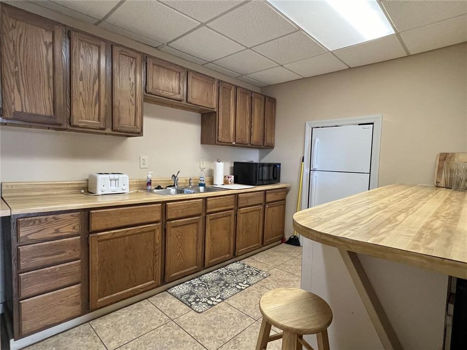 Kitchen in community room on upper level