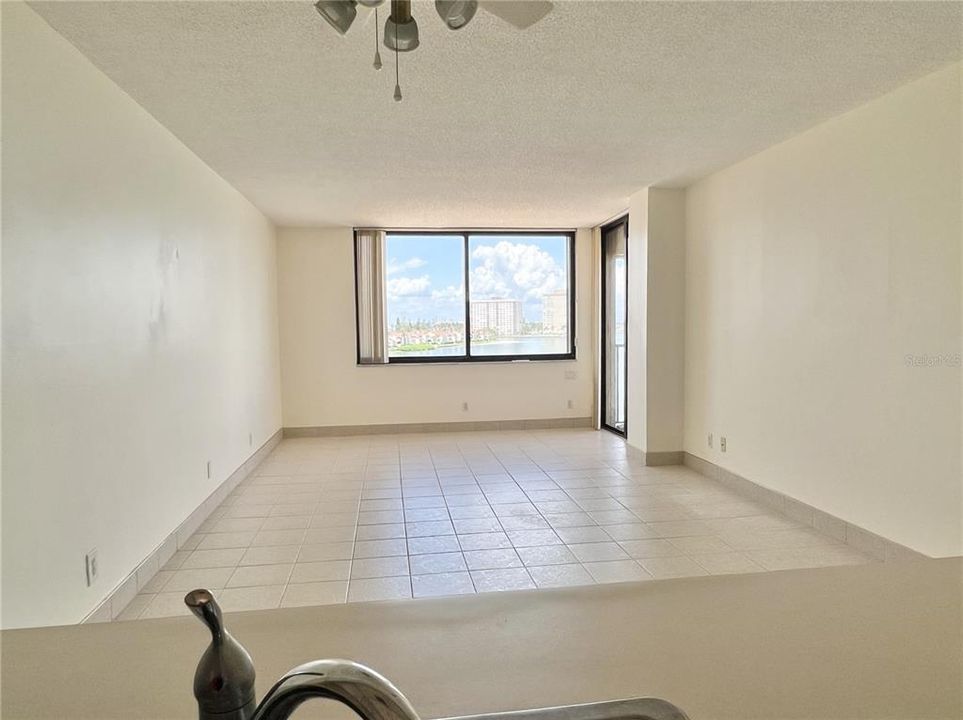 Living room from Kitchen bar area