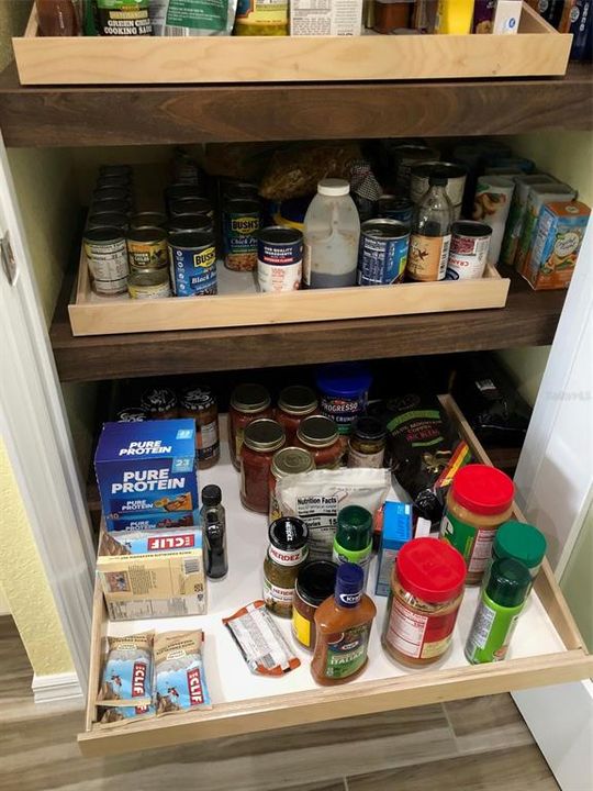 Pantry pull out drawers