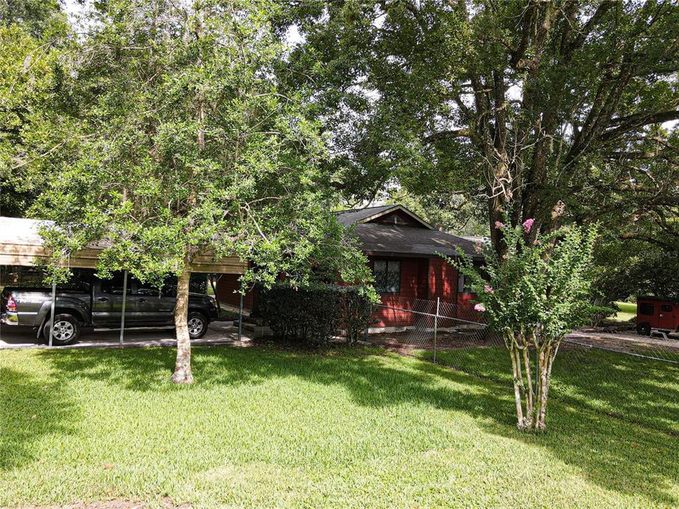 Front /side view with carport