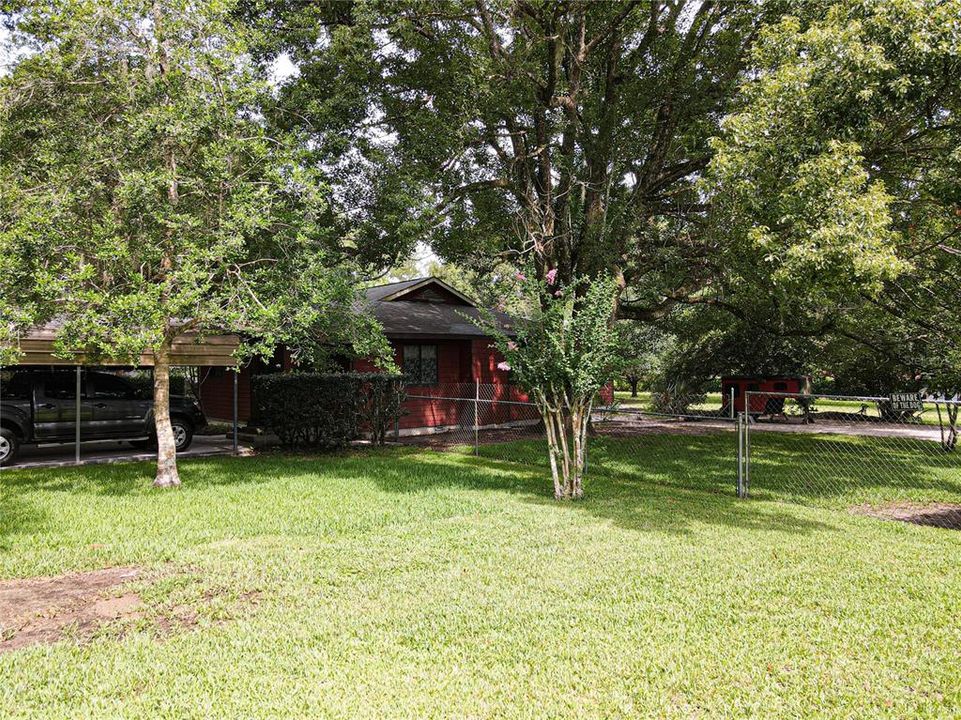 Front /side view with carport