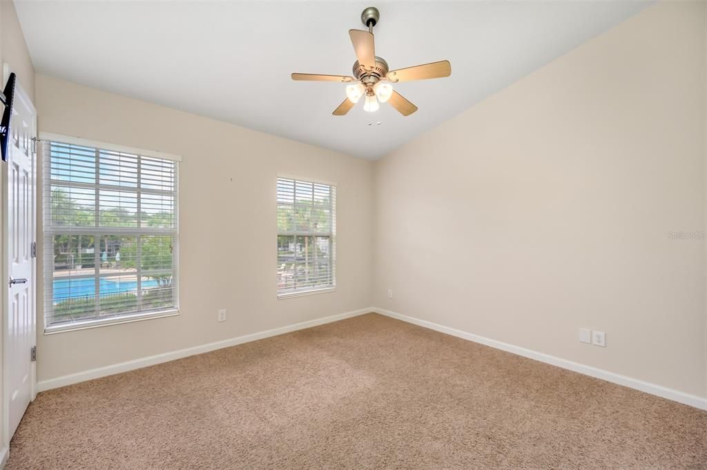 Master Bedroom over looking pool