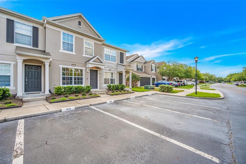 Reserved parking for each townhome