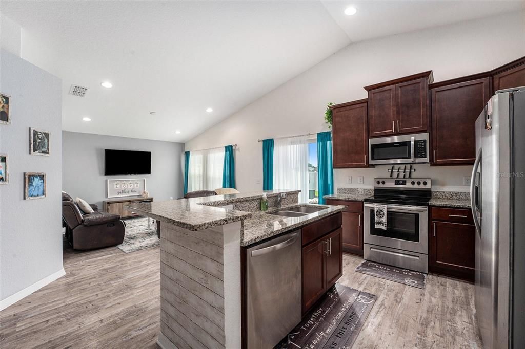 KITCHEN INTO GREAT ROOM