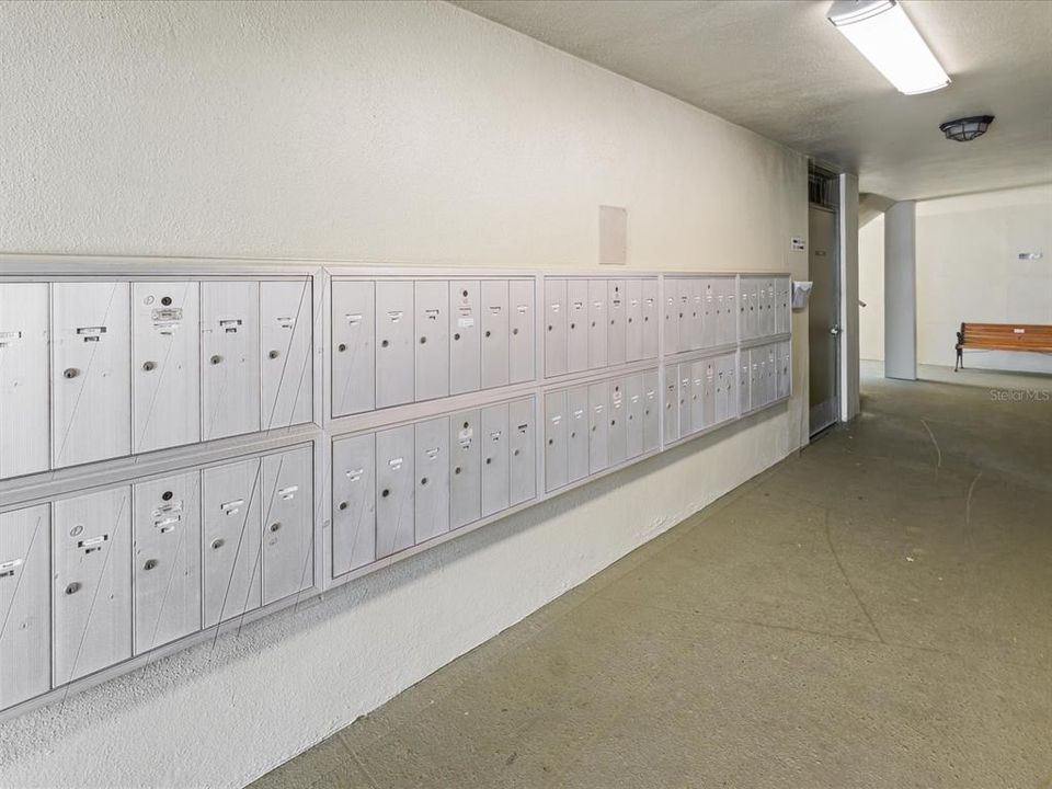 Your mailbox and storage located to the north corner of the corridor.