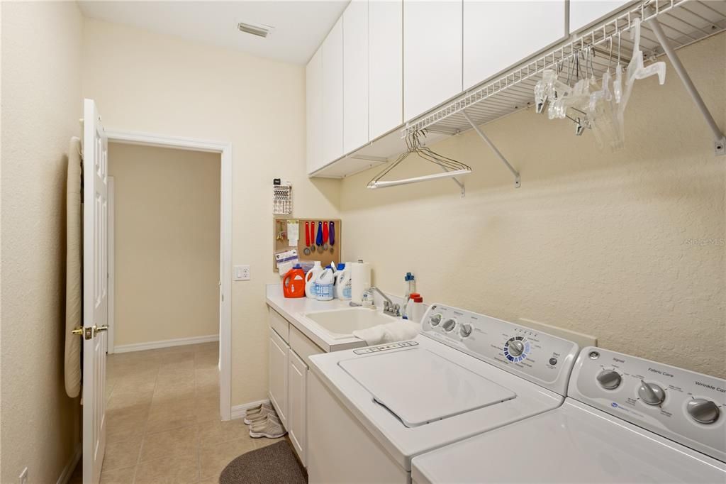 Inside Laundry Room with Sink