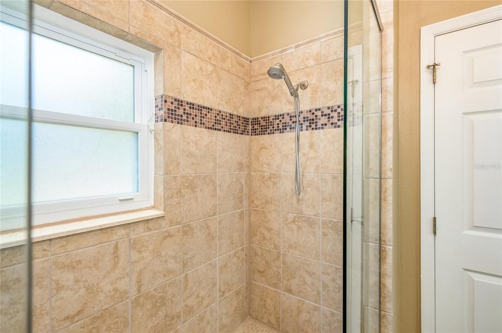 updated walk-in shower