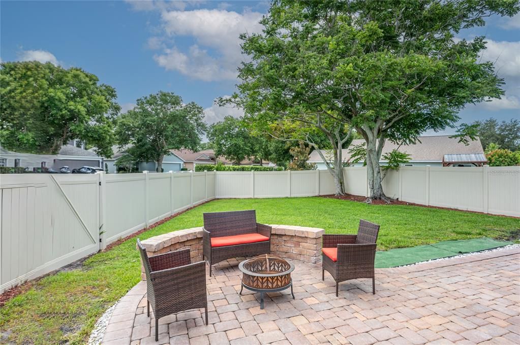 fire pit lounge area