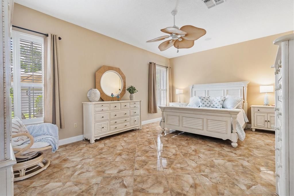 Master bedroom views. Porcelain Tile