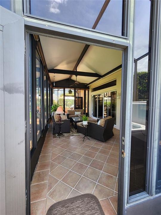 View from Bidrcage through Lanai to other Bird Cage