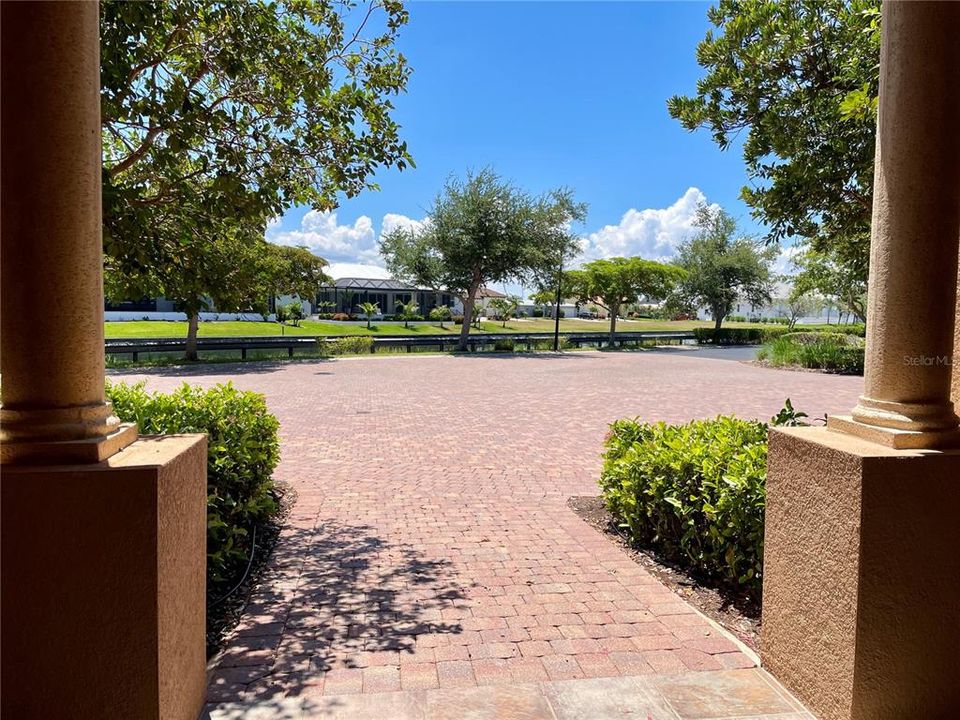 View from front entrance looking at additional parking