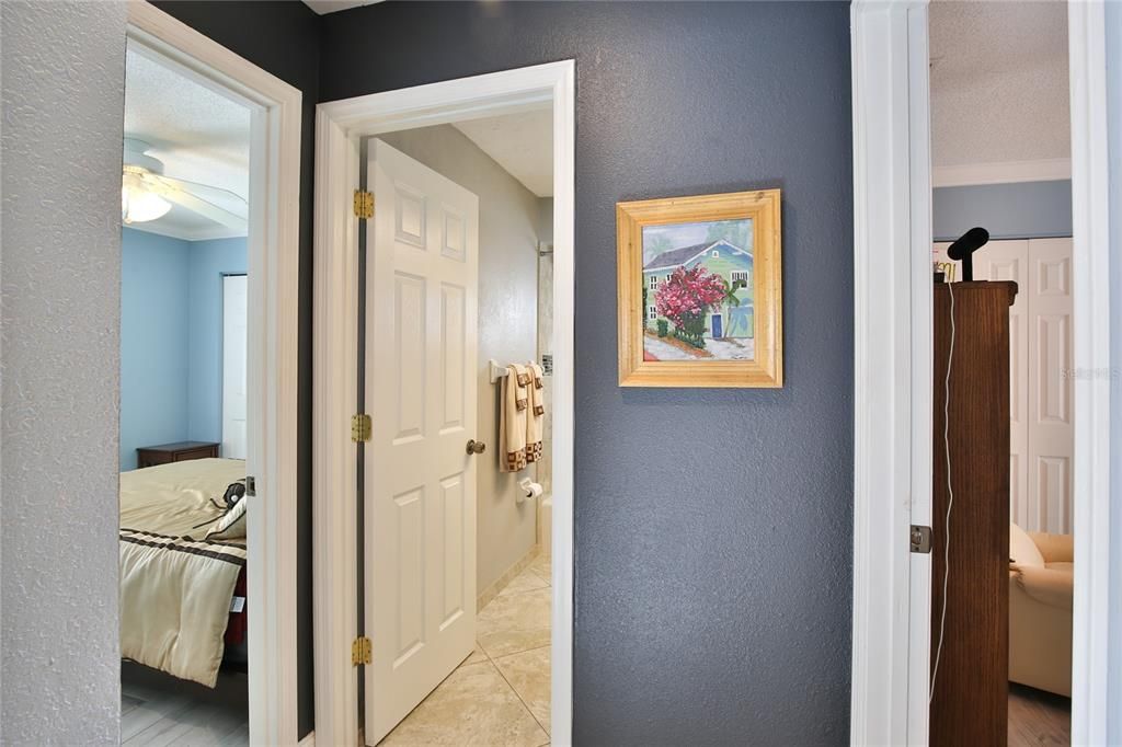 Hallway between Bedrooms & Full Bath