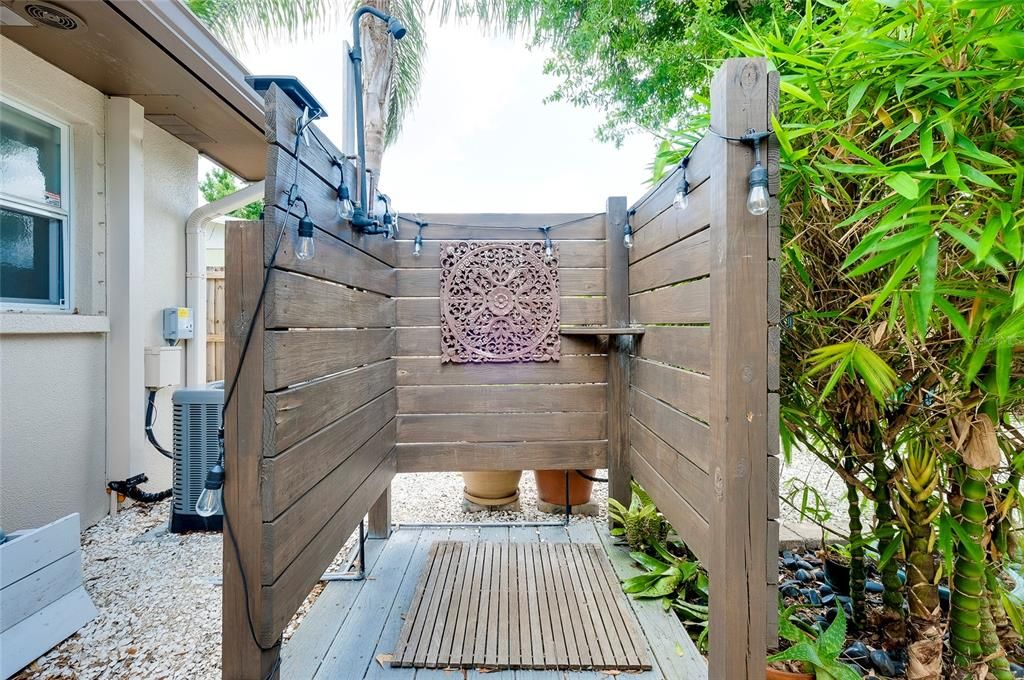 The Zen of an outdoor shower...