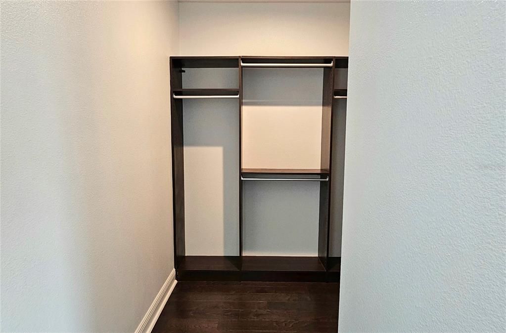 Master bed walk-in closet