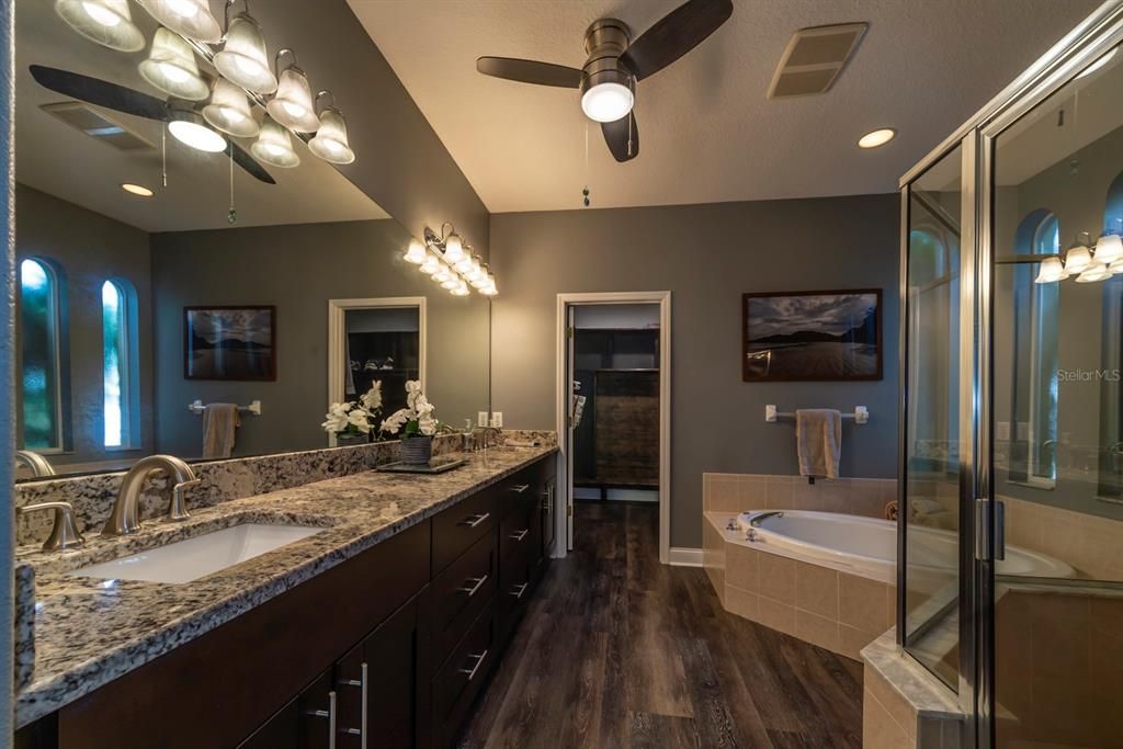 Garden tub and Large walk in shower