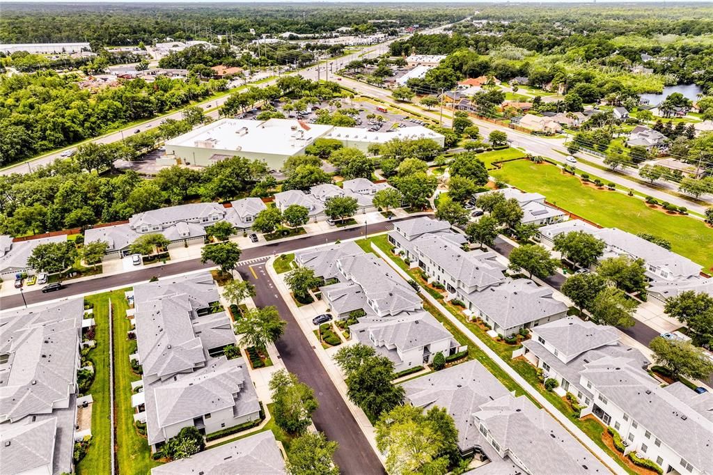 Looking in the other direction you can see the Publix Plaza with nearby restaurants and easy access to 17 - 92.