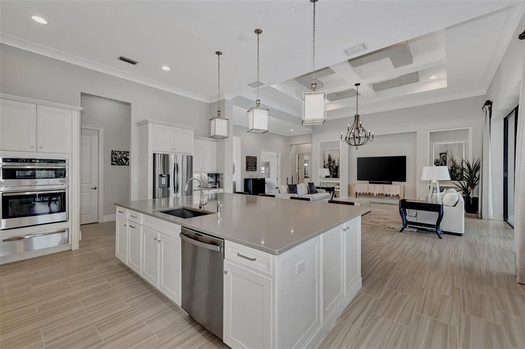 view of kitchen and great room