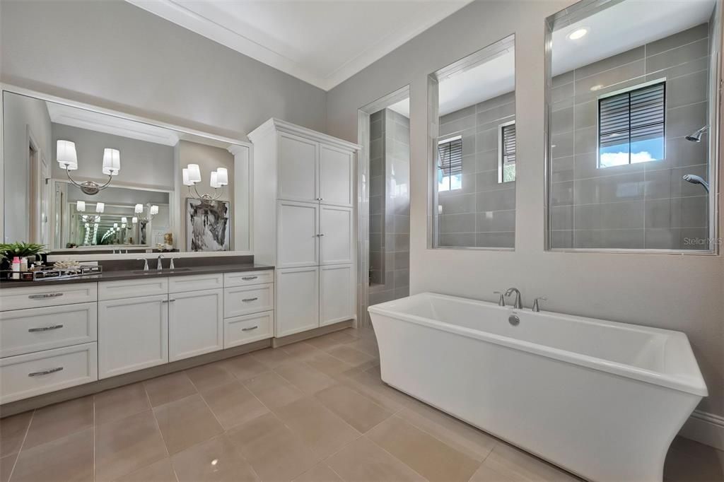 Master Bathroom with huge soaking tub