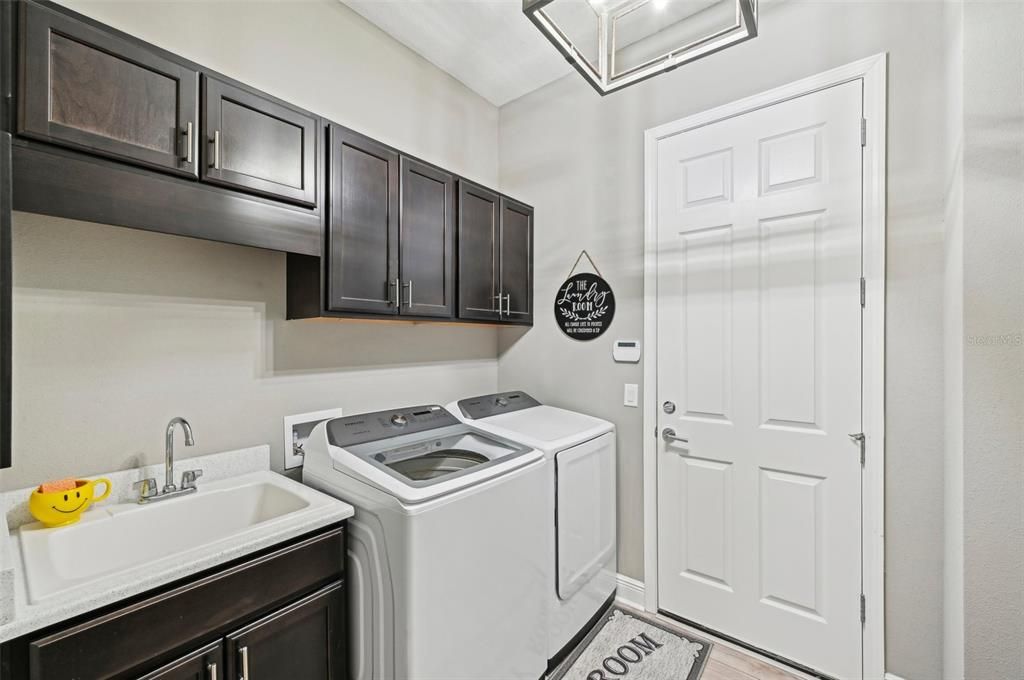 Expanded Laundry Room and sink!