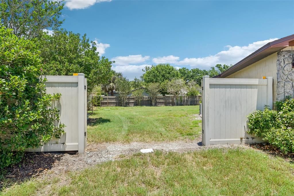 Gate to backyard