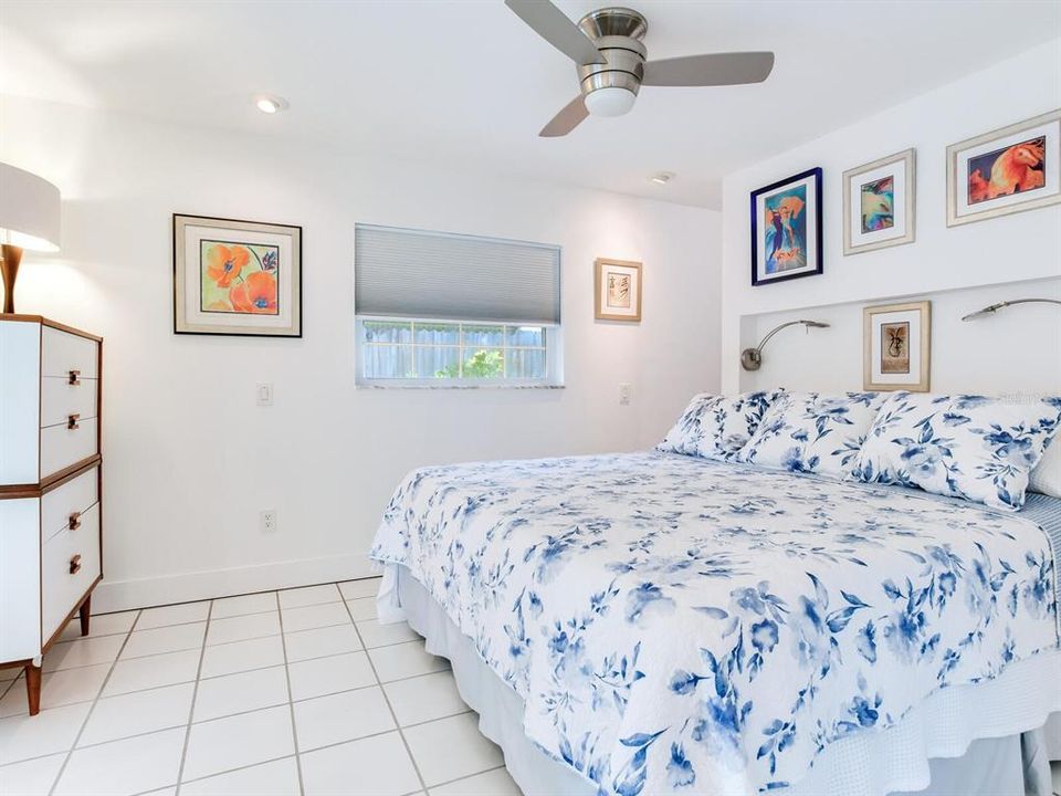 Primary Bedroom - on 1st floor. Walk-in Closet space is behind the "headboard wall".