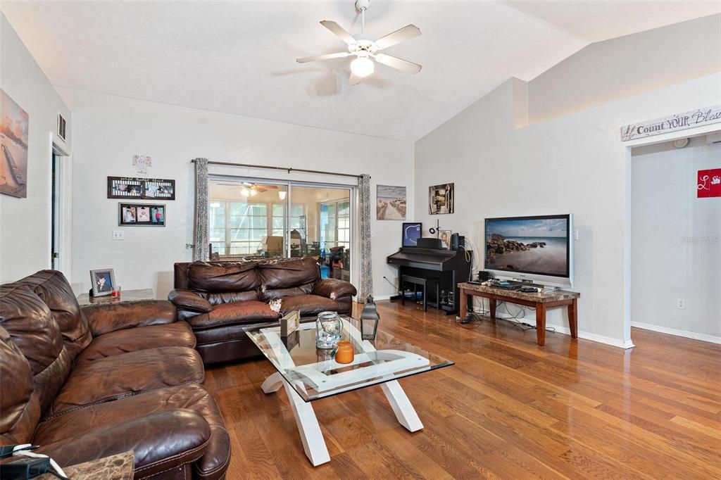 Living Area with Sliding Doors to Porch Area