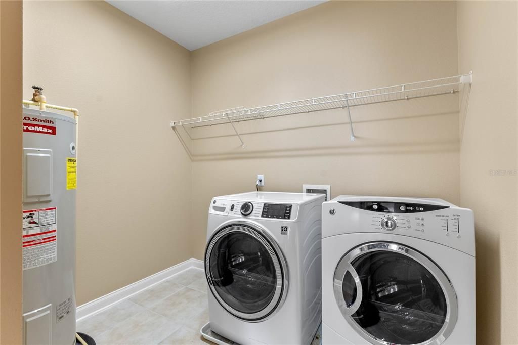 Upstairs laundry makes it easy to keep up with your day to to day life.