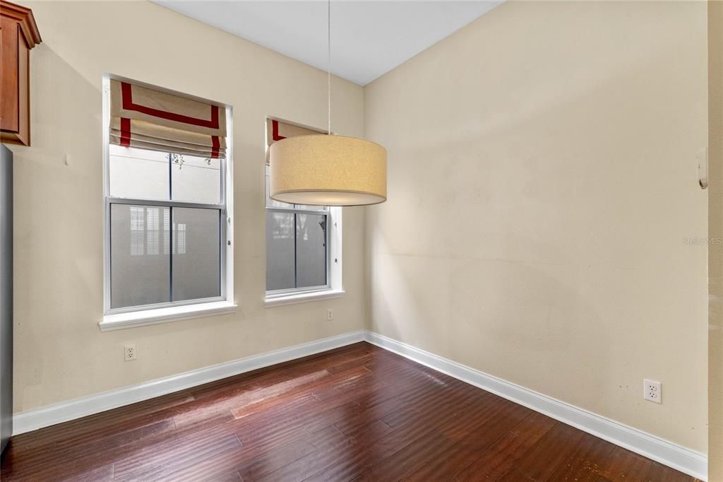 A dinette area right off the kitchen.