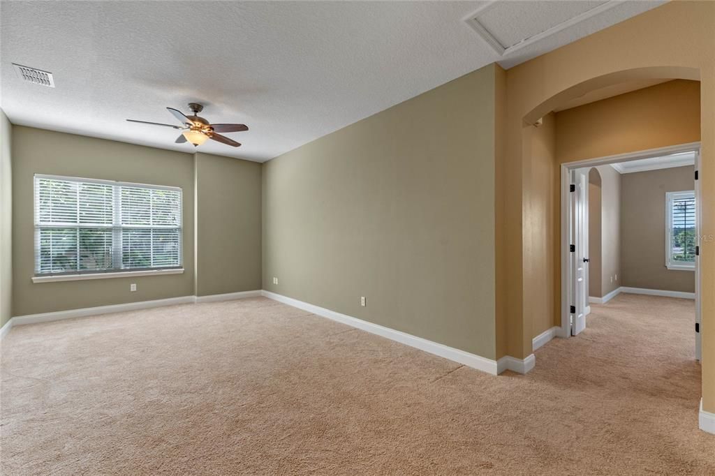 A spacious loft area makes for a great playroom or secondary living space.