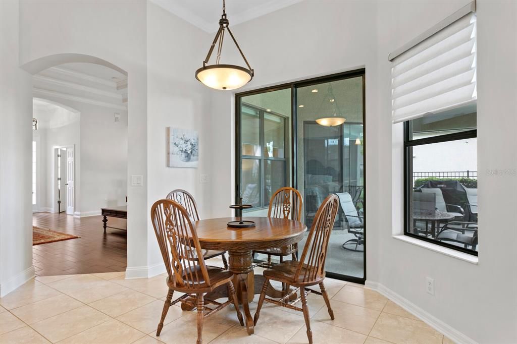 Casual dining area off the kitchen