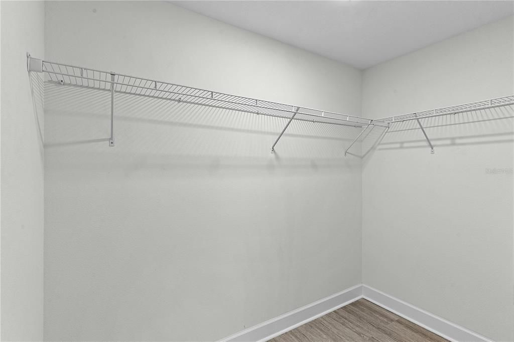 Large walk-in closet in primary bedroom