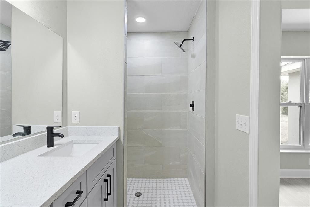 Primary bath with walk-in shower