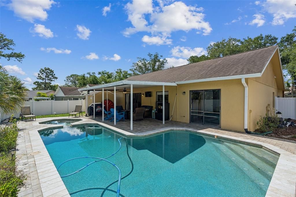 Pool and Spa. Outdoor Shed Conveys