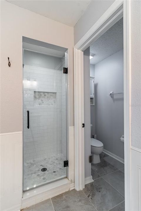 Separate shower/bathroom area