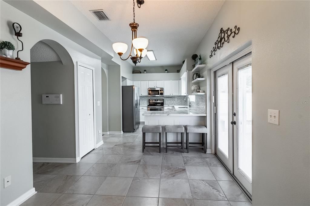 Kitchen with additional dining area