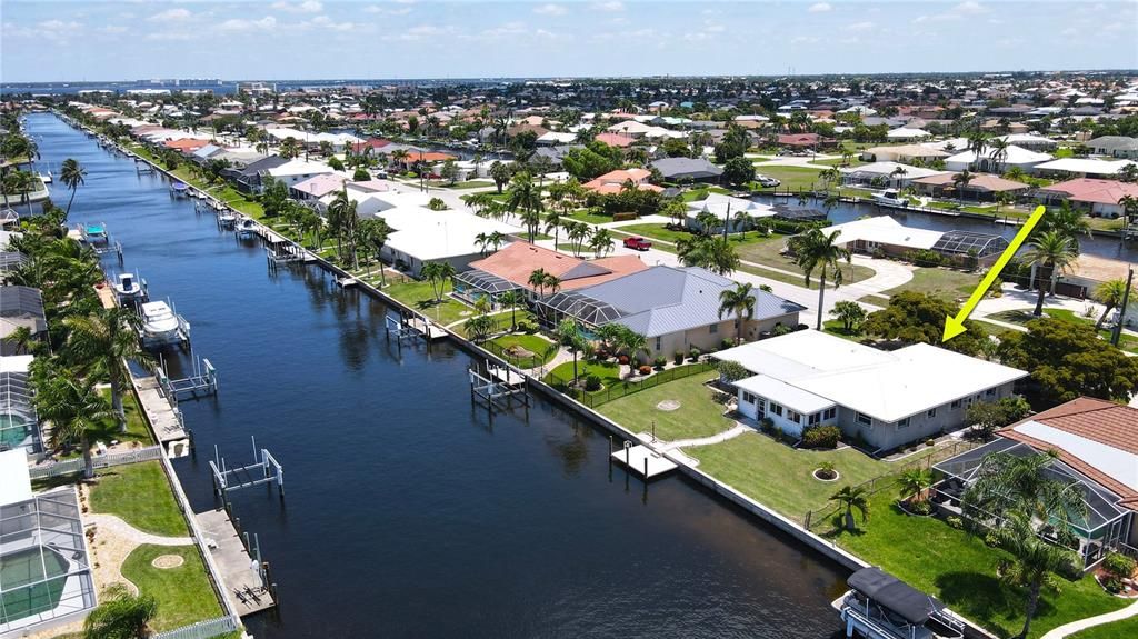 Aerial view of home and surrounding area