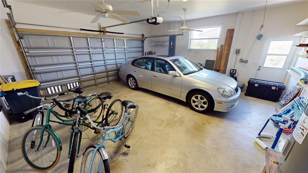 Two-car attached garage
