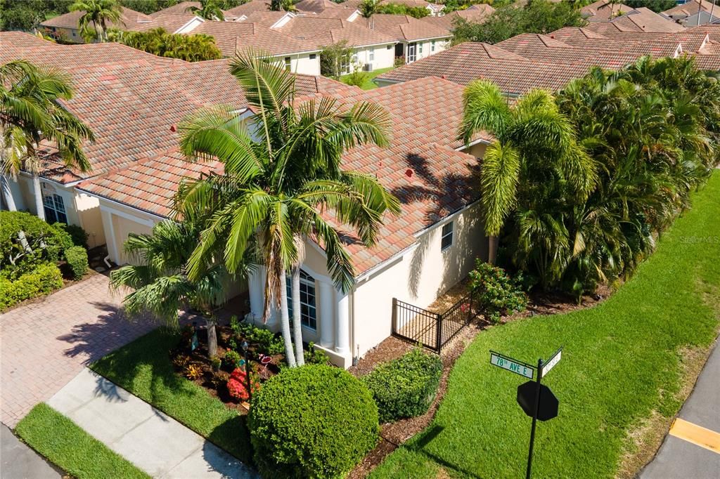 Aerial of corner lot